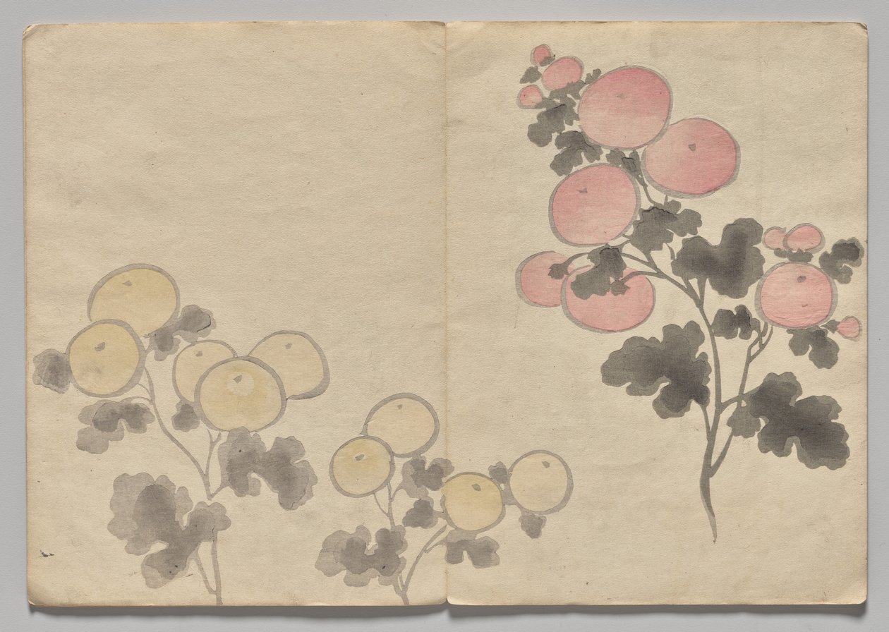 Scen från The Kōrin Picture Book (volym 1) av Nakamura Hochu