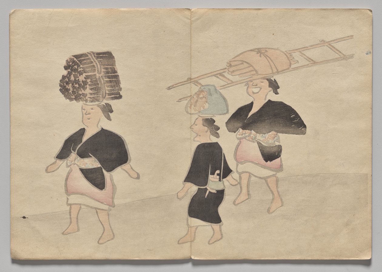Scen från The Kōrin Picture Book (volym 1) av Nakamura Hochu