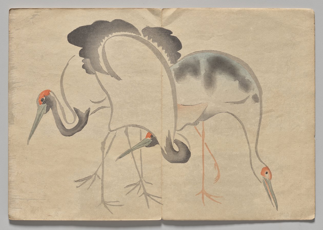 Scen från The Kōrin Picture Book (volym 2) av Nakamura Hochu
