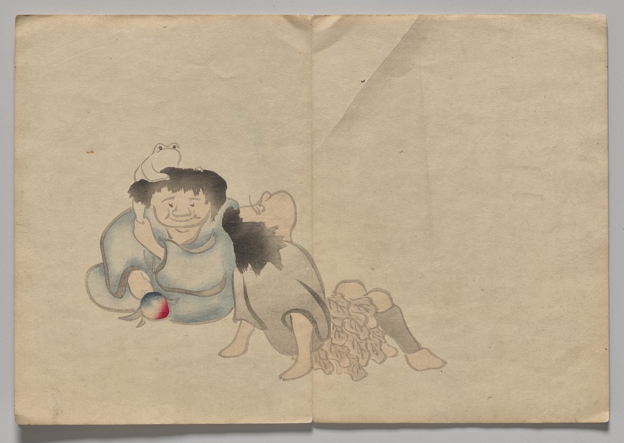 Scen från The Kōrin Picture Book (volym 2) av Nakamura Hochu
