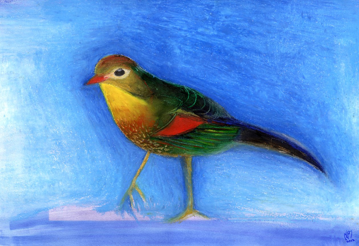 Nightingale Light, 2012, (oljepastell på papper) av Nancy Moniz Charalambous