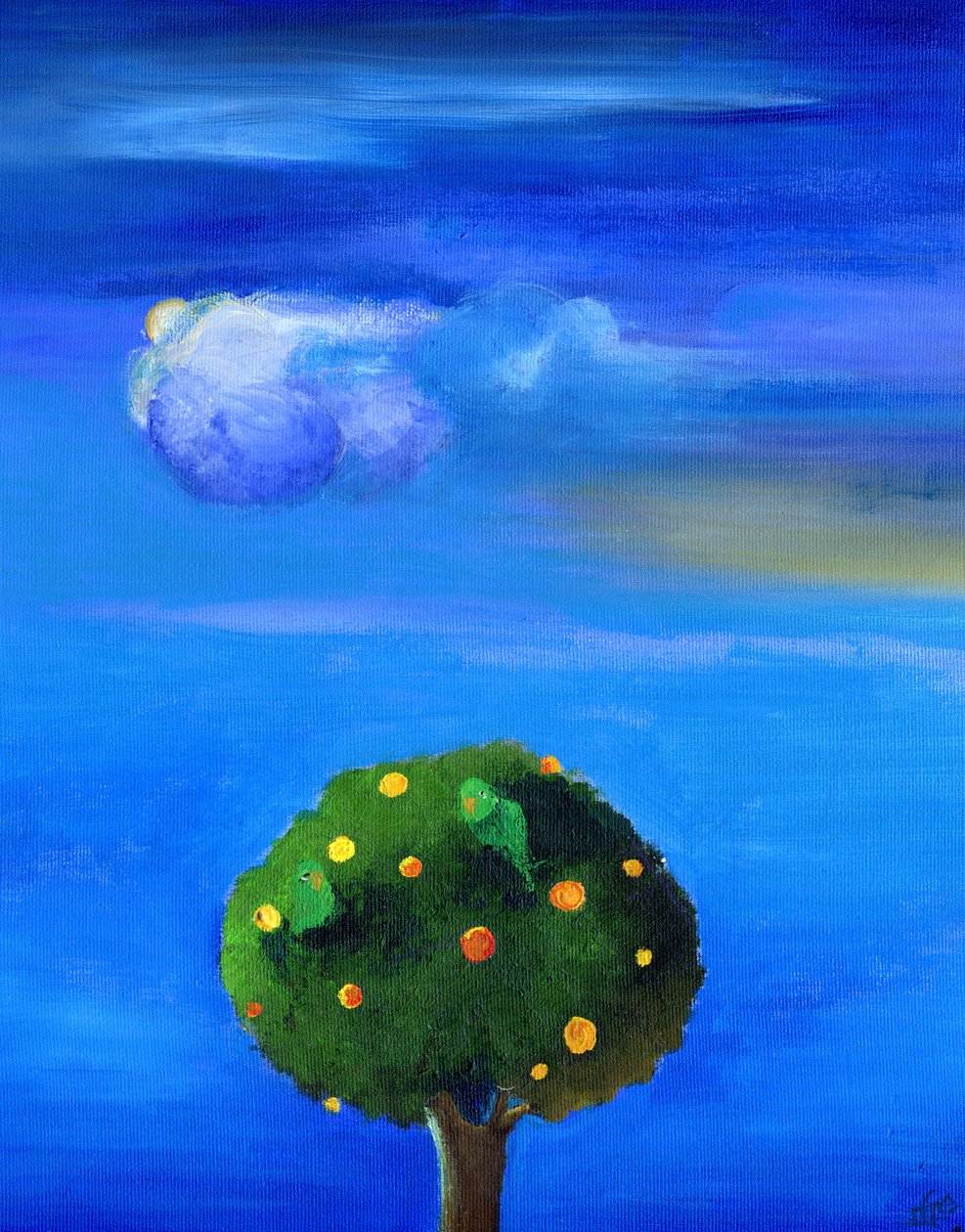 Silverfoder över apelsinträdet, 2012, av Nancy Moniz Charalambous