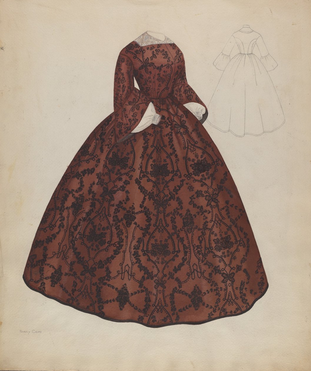 Klänning, c. 1938. av Nancy Crimi
