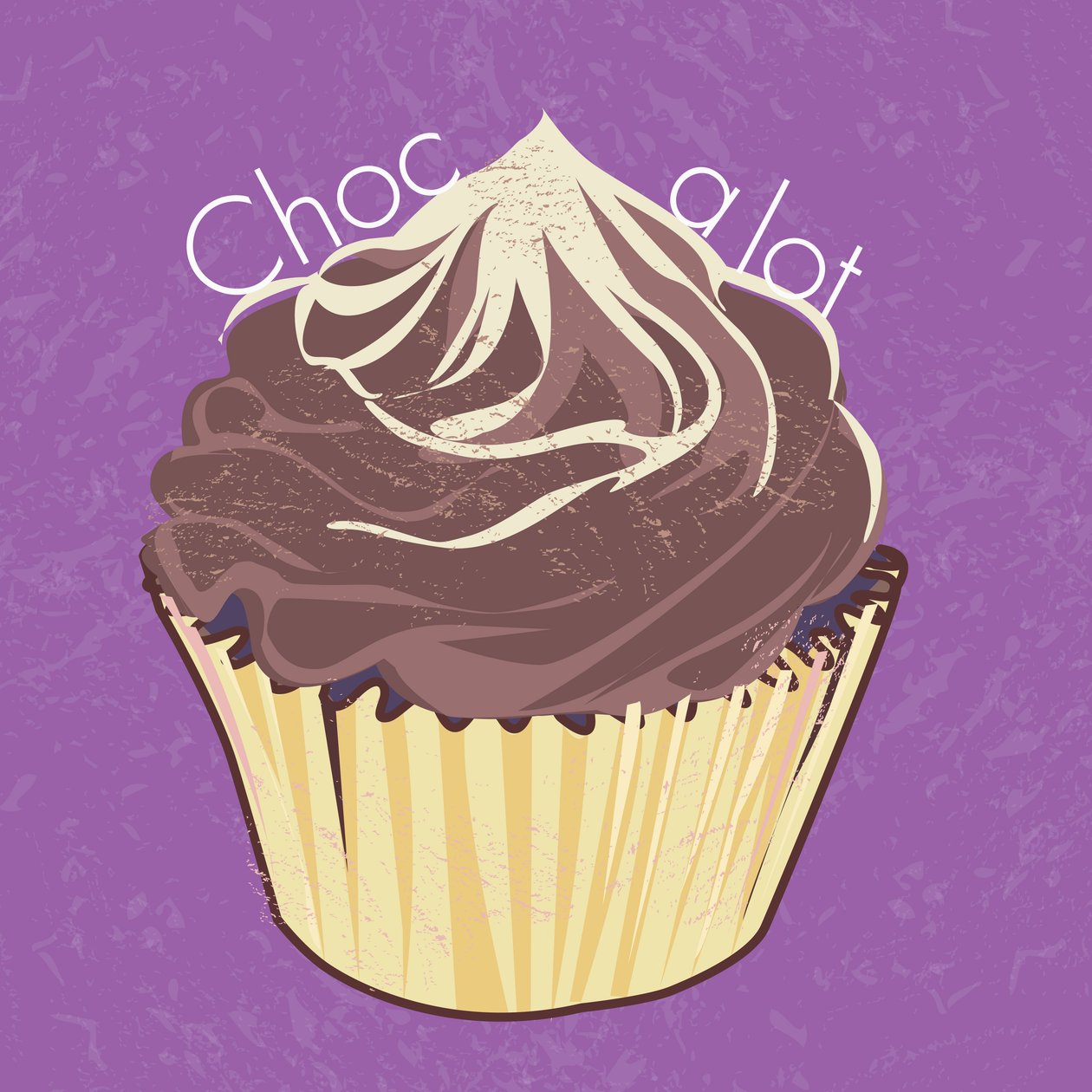 Choc A Lot Cup Cake, 2019, digital konst av Nancy Moniz Charalambous