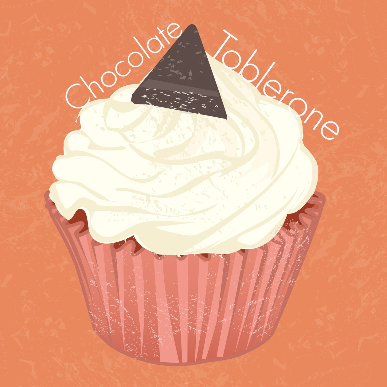 Choklad Toblerone Cupcake, 2019, digital konst av Nancy Moniz Charalambous