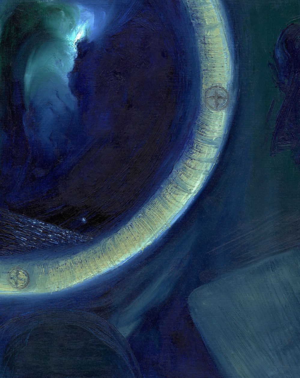 The Upper Berth, 2015, (olja på kort) av Nancy Moniz Charalambous