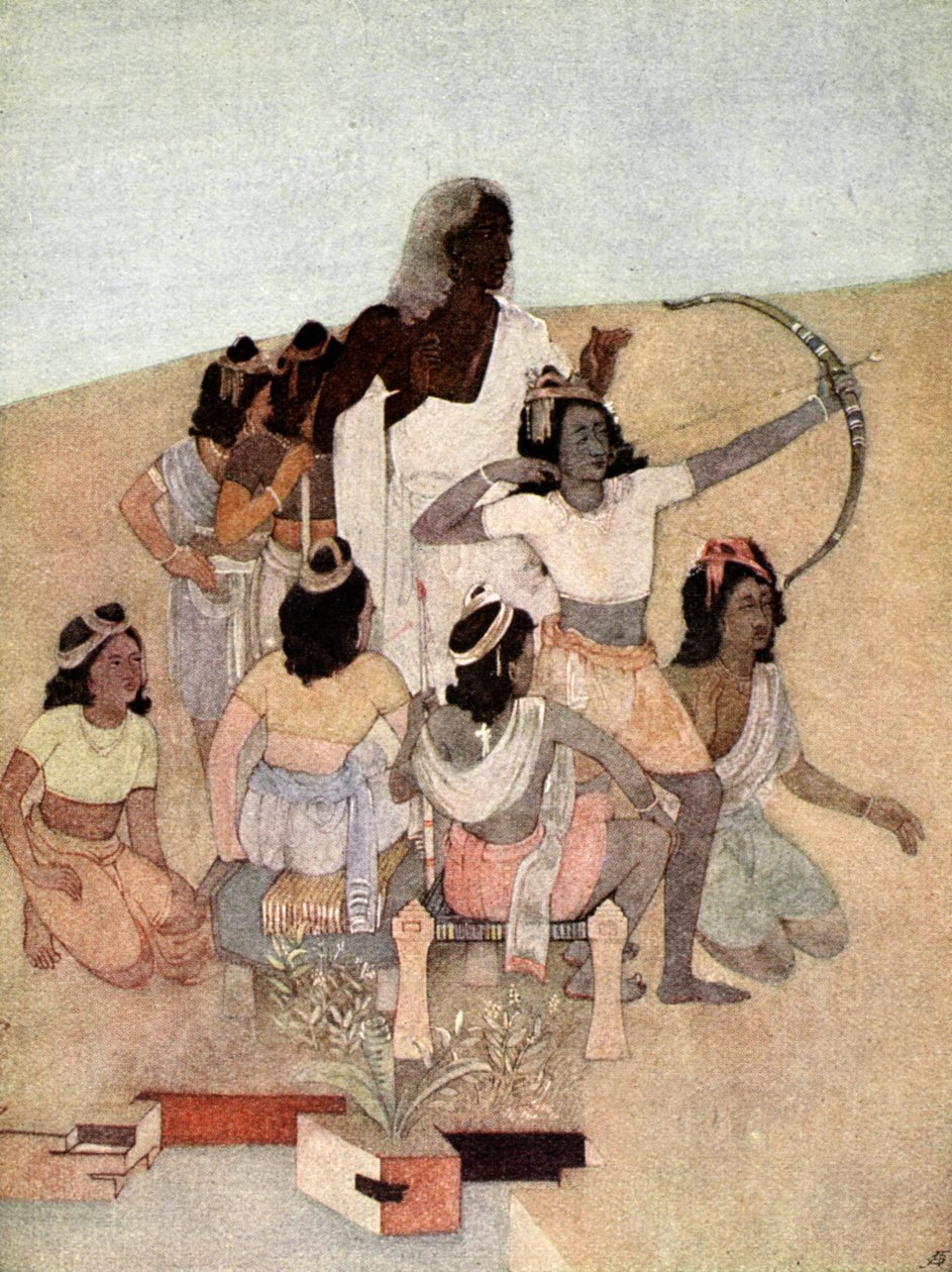 "Rättegången mot prinsarna", 1913. av Nandalal Bose