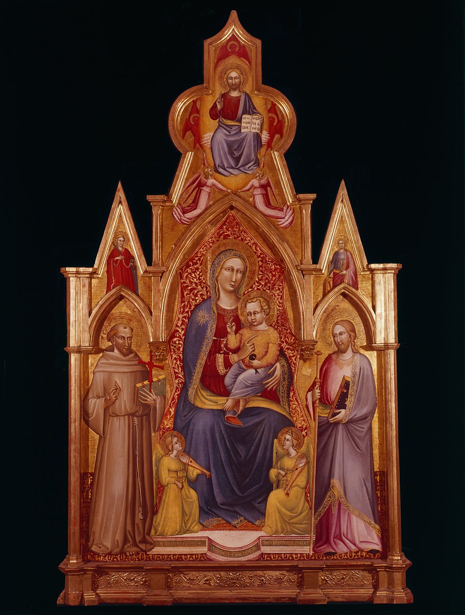Madonna och barn med heliga av Nanni di Jacopo