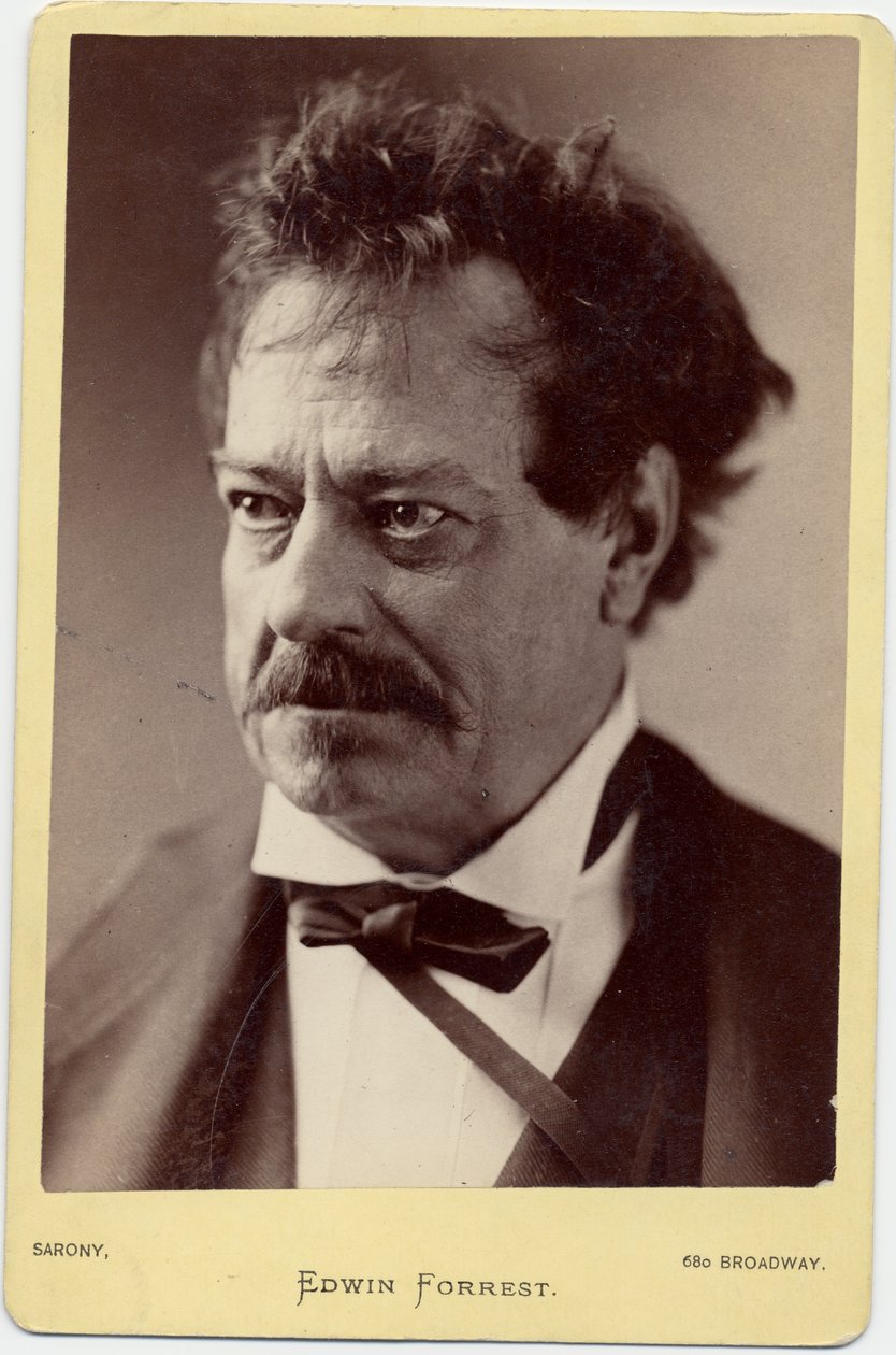 Edwin Forrest (1806-72), amerikansk skådespelare (albumintryck) av Napoleon Sarony