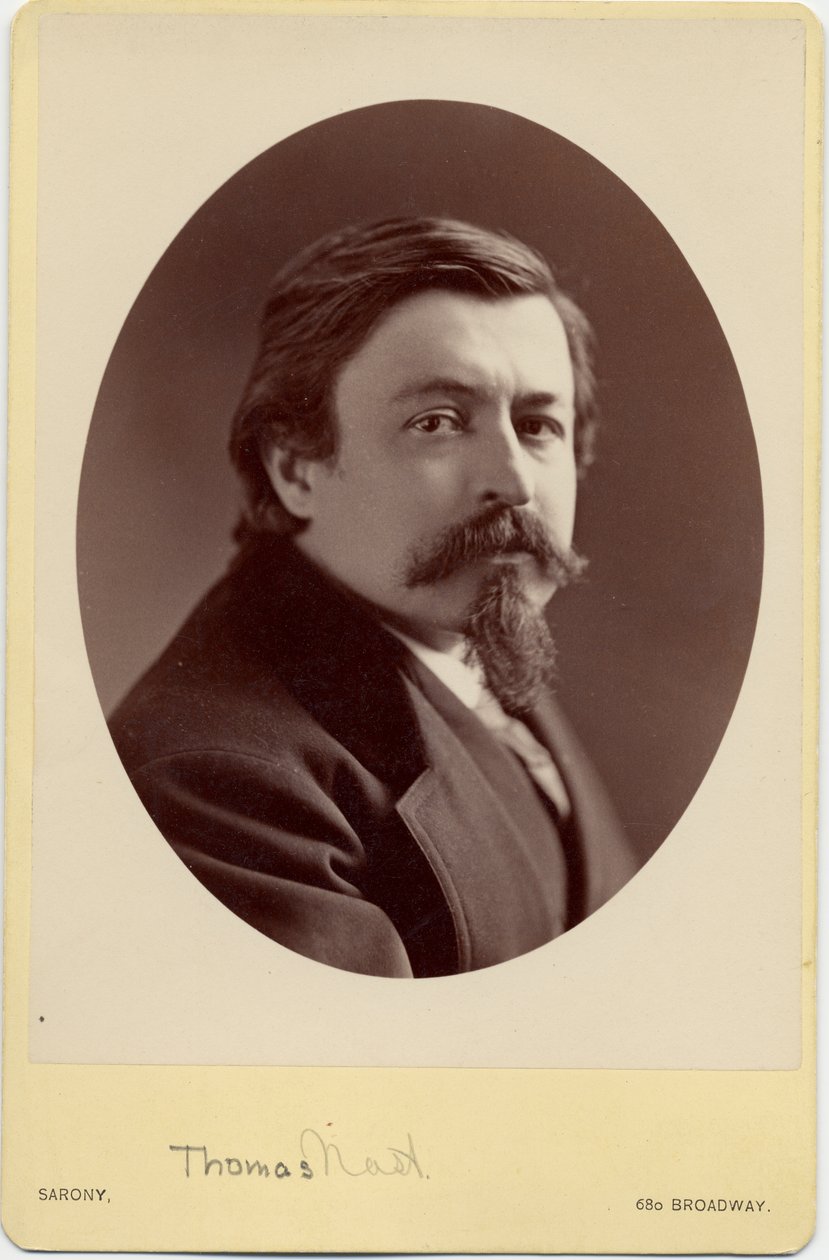 Thomas Nast (1840-1902), amerikansk serietecknare (albumfoto) av Napoleon Sarony