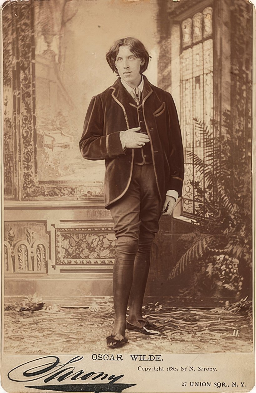 Porträtt av Oscar Wilde (1854-1900). 1882 av Napoleon Sarony