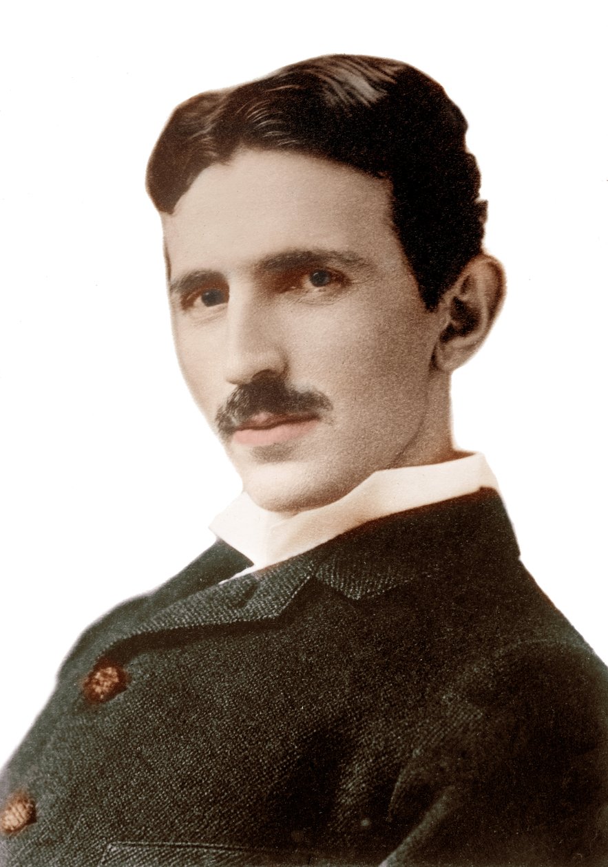 Porträtt av Nikola Tesla (1856-1943) (Nikolaj) - Kroatisk-född serbisk ingenjör, fysiker och uppfinnare - Fotografi av Napoleon Sarony (1821-1896) 1890 av Napoleon Sarony