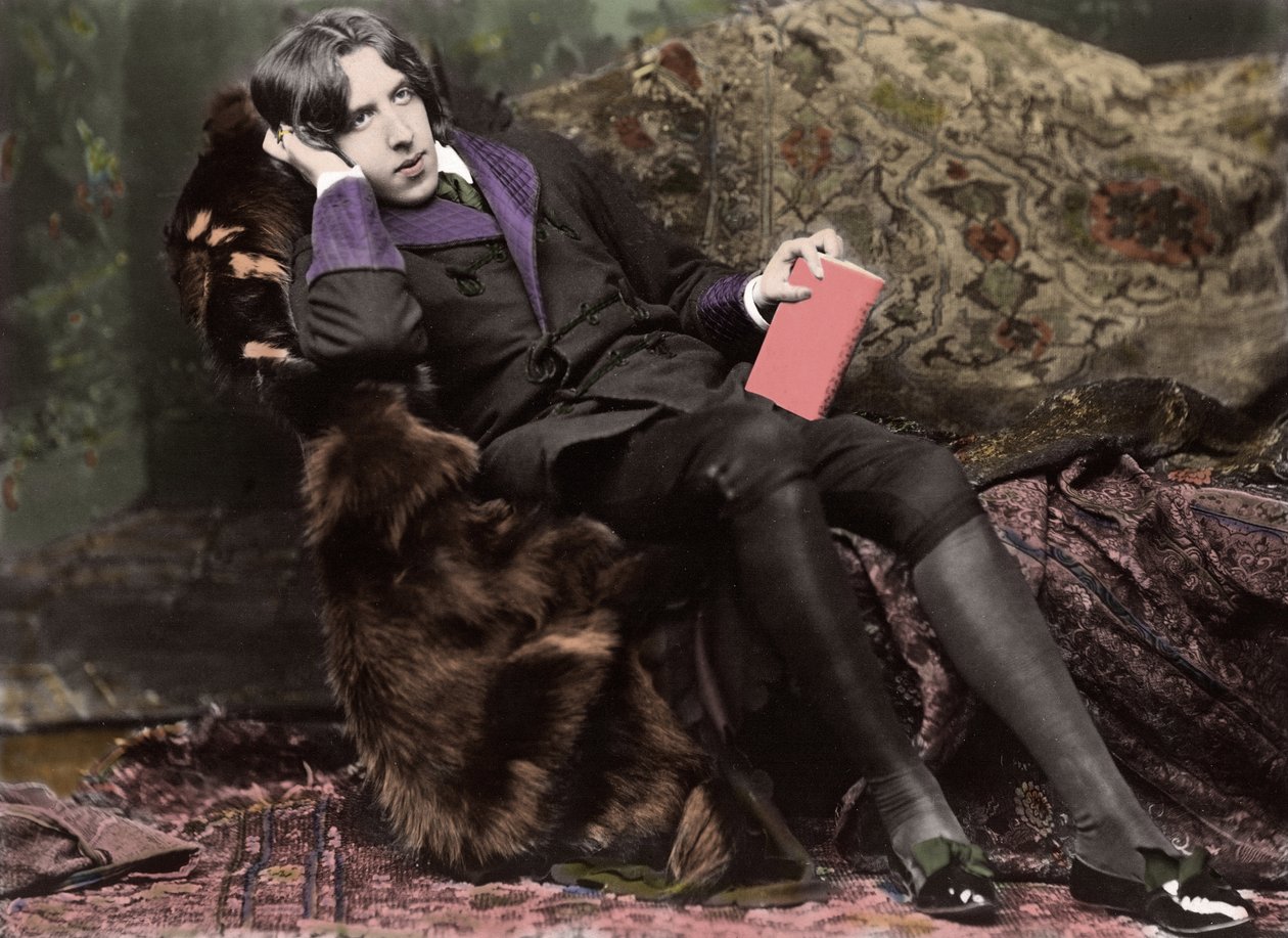 Porträtt av Oscar Wilde (1854 - 1900) ca 1882 av Napoleon Sarony (1821 - 1896) (foto) av Napoleon Sarony