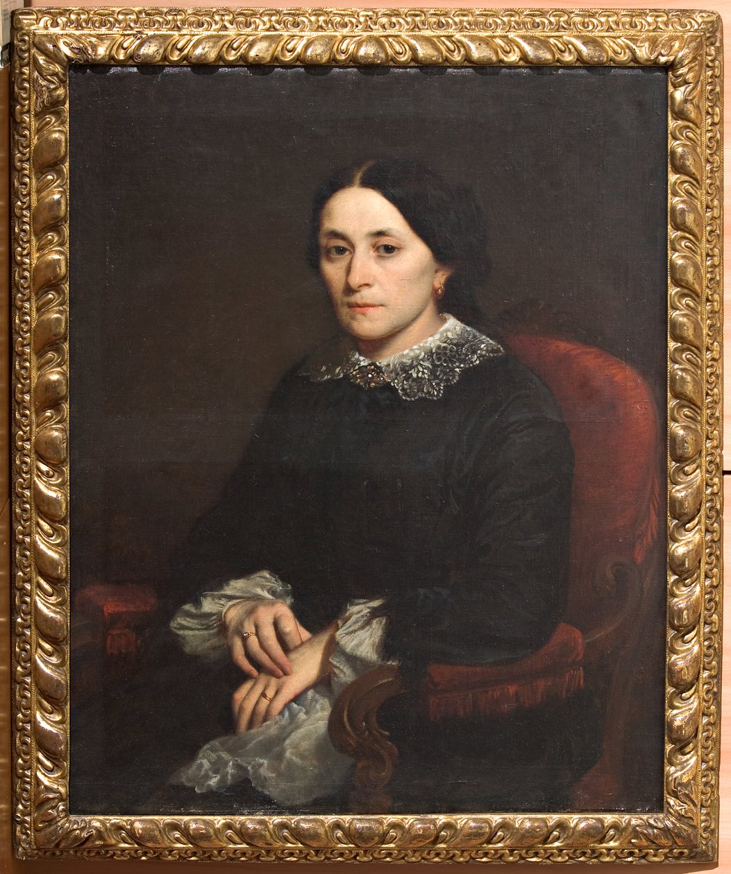 Porträtt av en gentlewoman (olja på duk) av Narciso Malatesta