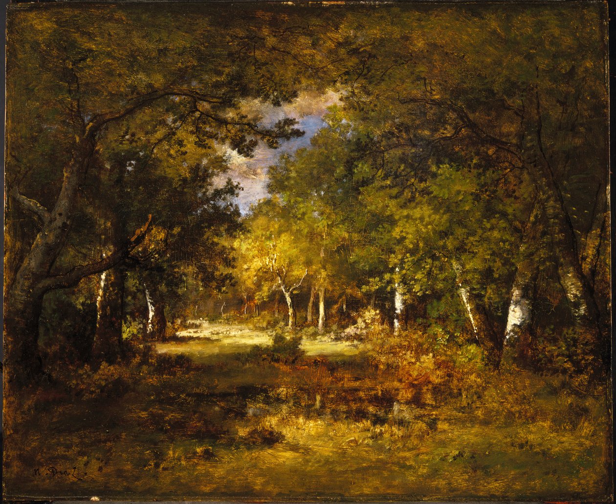 Skogsscen, ca 1844-60 av Narcisse Virgile Diaz de la Peña