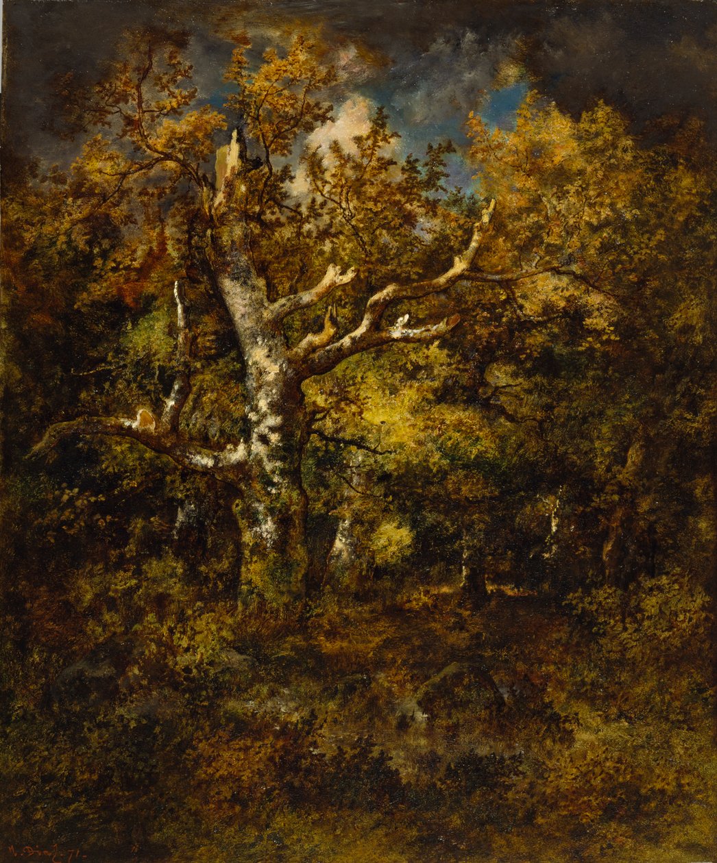 Forest of Fontainebleau, höst, 1871 av Narcisse Virgile Diaz de la Peña
