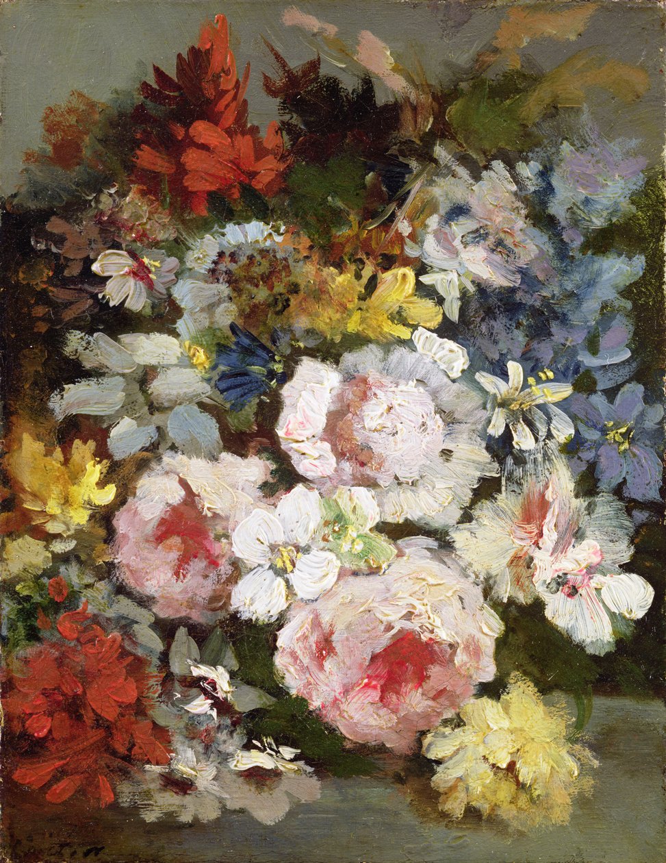 Olika blommor av Narcisse Virgile Diaz de la Peña