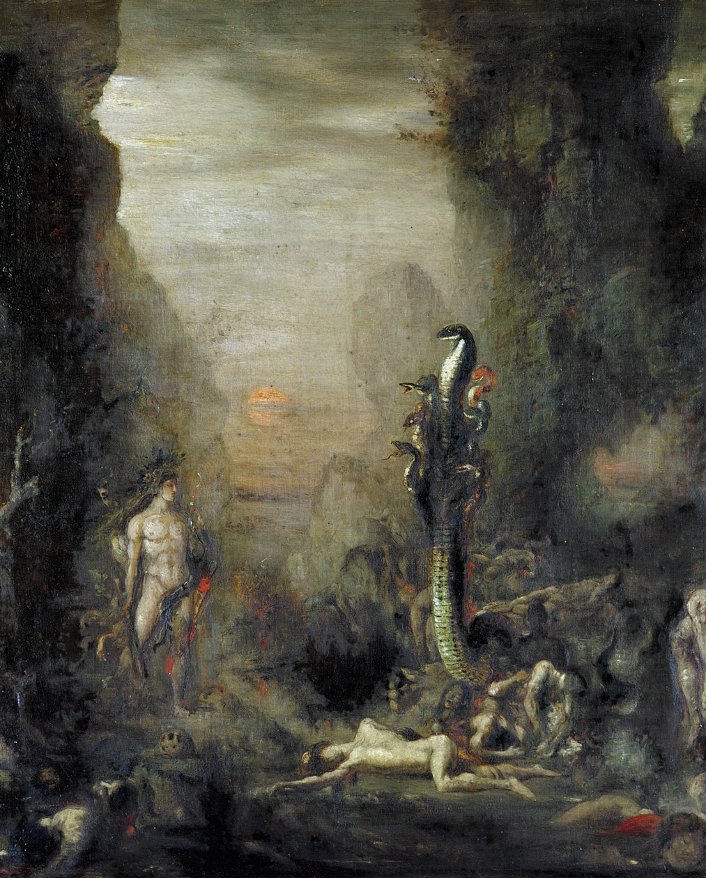 Herkules och den lernéiska hydran, efter Gustave Moreau, ca 1876 av Narcisse Berchere