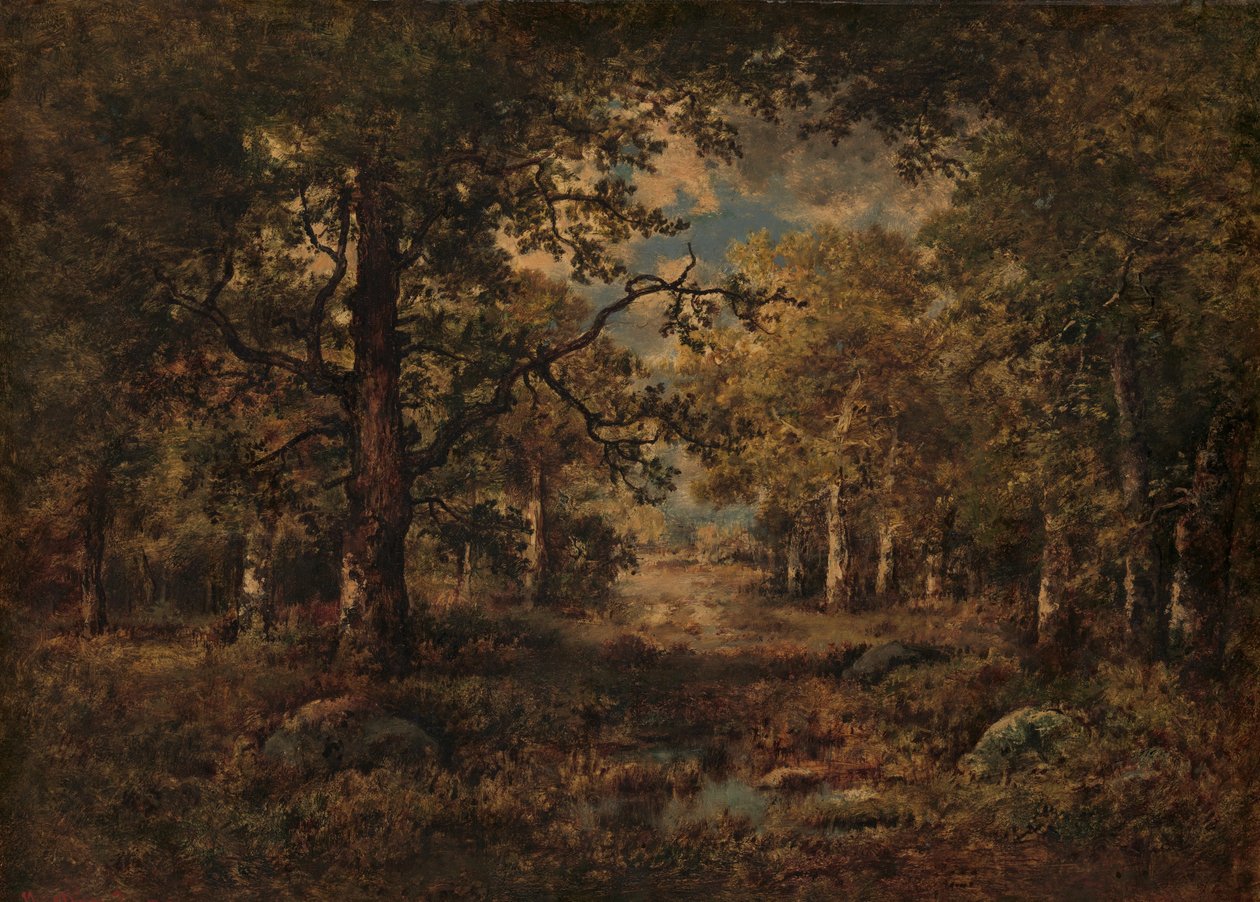 A Vista through Trees: Fontainebleau, 1873. av Narcisse Virgile Diaz de la Peña