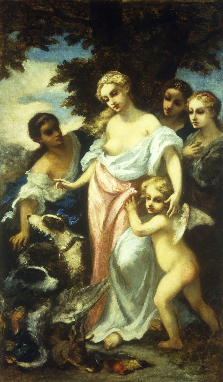 Diana efter jakten av Narcisse Virgile Diaz de la Peña