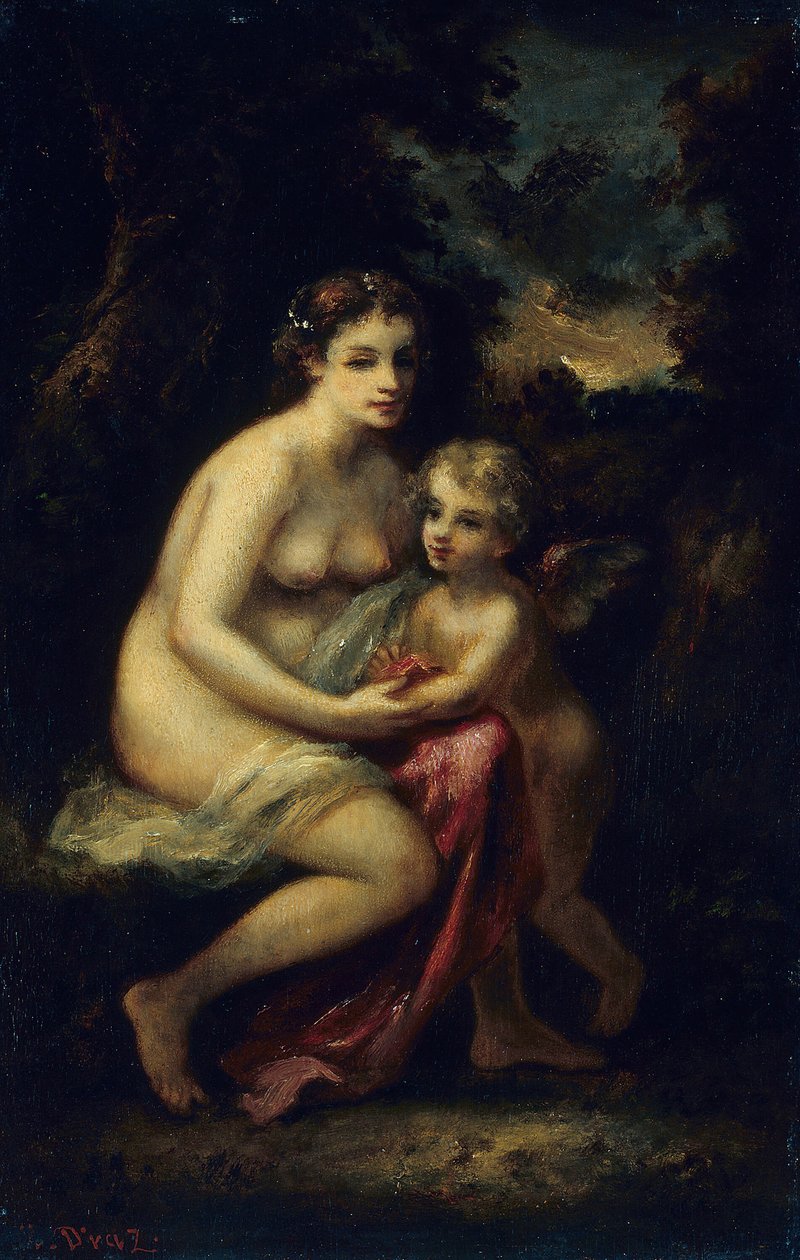 Utbildning av Cupido, ca. 1859. av Narcisse Virgile Diaz de la Peña