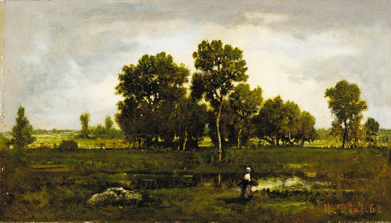 Fagotière nära huggormdammen, 1862 av Narcisse Virgile Diaz de la Peña