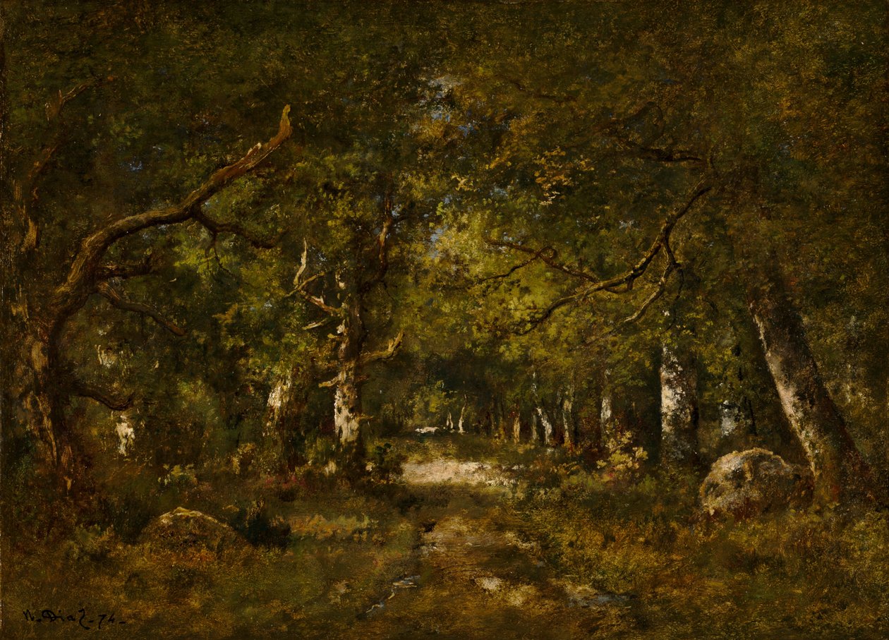 Skogsplats, 1874. av Narcisse Virgile Diaz de la Peña