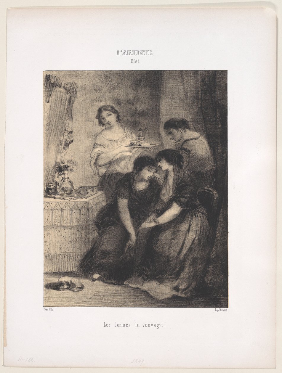 Änkeskapets tårar, 1830-76., 1830-76. av Narcisse Virgile Diaz de la Peña