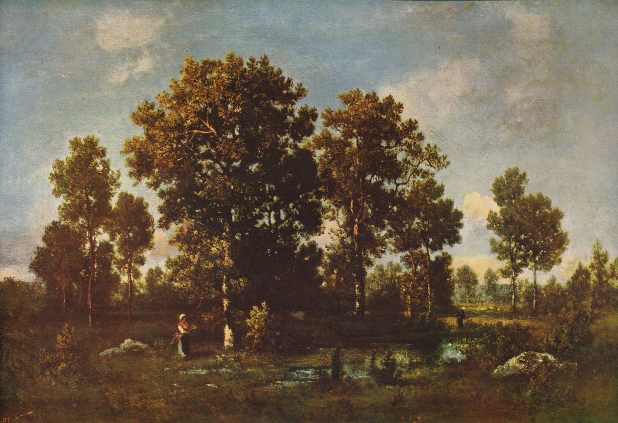 Soliga dagar i skogen, c1850, c1915 av Narcisse Virgile Diaz de la Peña