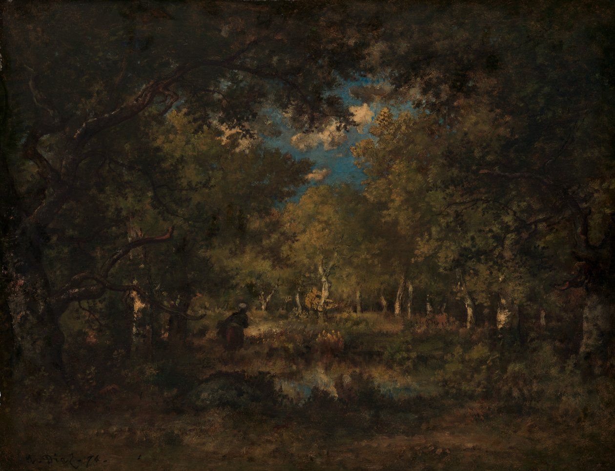 Skogen i Fontainebleau, 1874. av Narcisse Virgile Diaz de la Peña