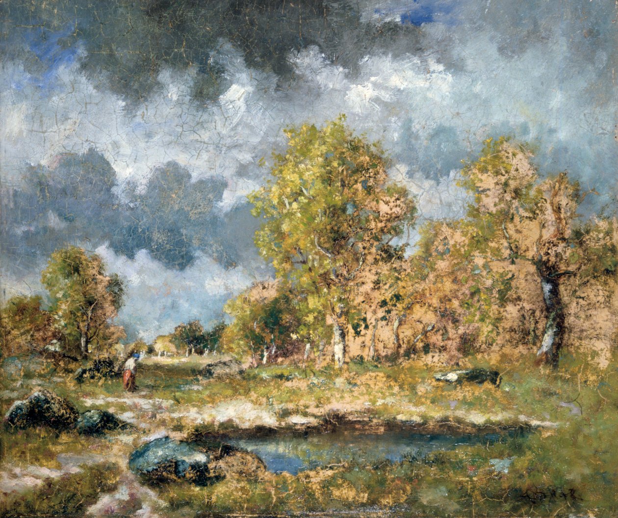 Dammen, mitten av 1800-talet. av Narcisse Virgile Diaz de la Peña