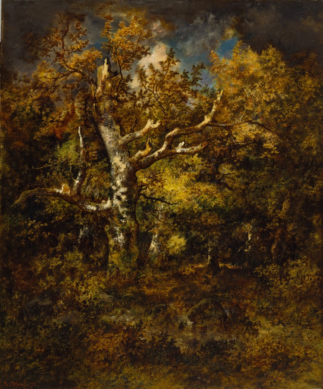 Fontainebleauskogen, höst av Narcisse Virgile Diaz de la Peña