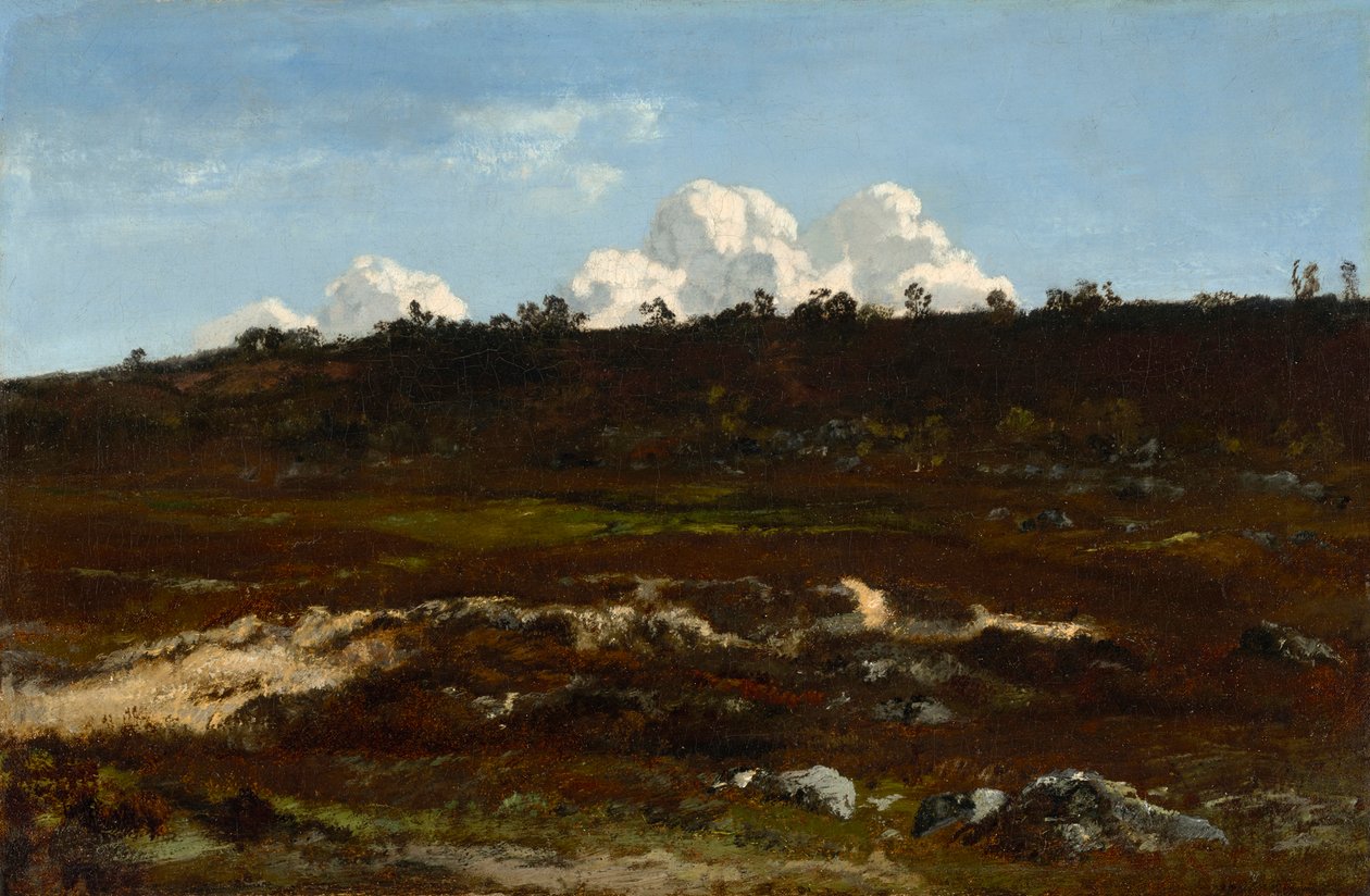 Hednisk. Sluttande terräng vid Apremont med sandfåra av Narcisse Virgilio Diaz de la Peña