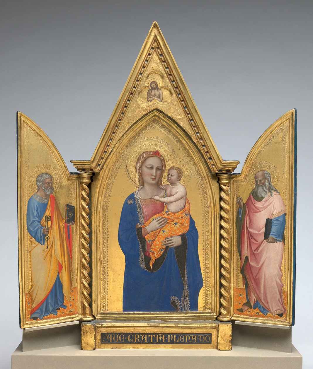 Madonna och barn med Sankt Peter och Sankt Johannes evangelisten, ca 1360 (tempera på panel) av Nardo di Cione