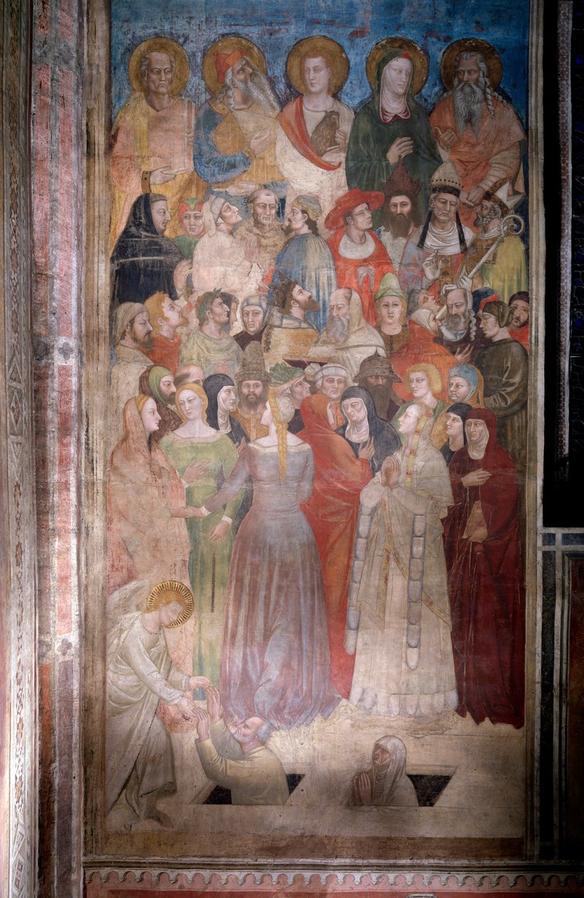 Resurrection of the Elected (från Dantes gudomliga komedi) - Fresco, c.1360 av Nardo di Cione Orcagna
