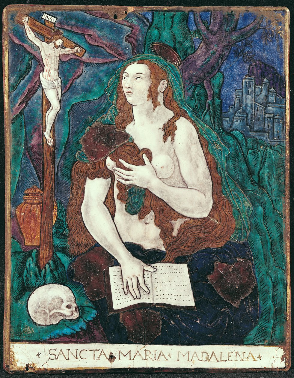 St. Maria Magdalena, Limousinverkstad (målad emalj) av Nardon Penicaud