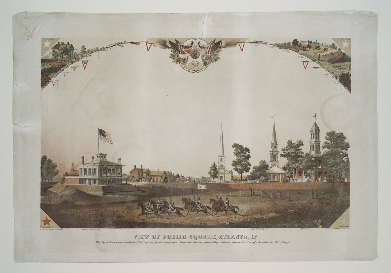 Utsikt över det offentliga torget, Atlanta, Ga. av Nathan B. Abbott