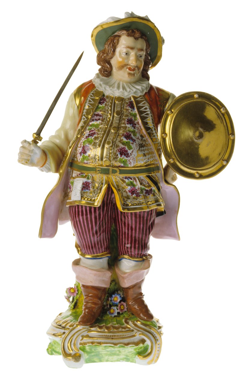 Engelsk porslinsfigur från 1700-talet föreställande skådespelaren David Garrick av Nathan Benn