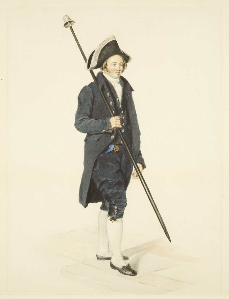 Bristol Bellman, ca 1830 (penna och akvarell på papper) av Nathan Cooper Branwhite