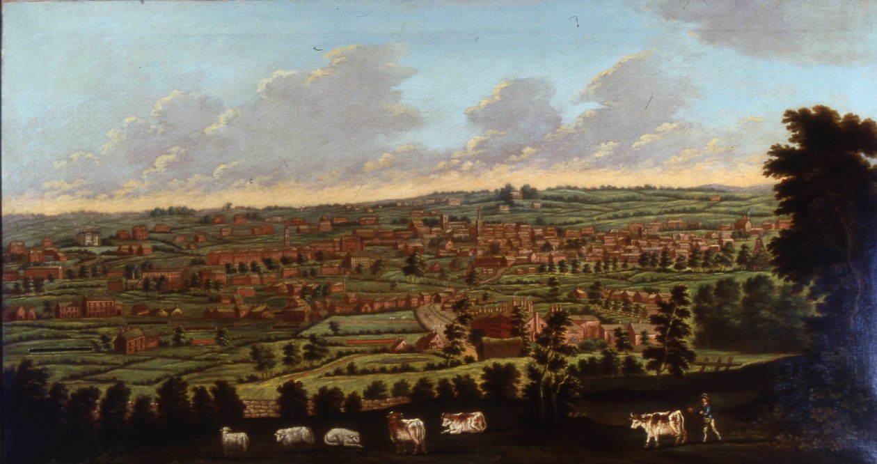 Halifax, Yorkshire, ca 1798-1800 (olja på duk) av Nathan Theodore Fielding