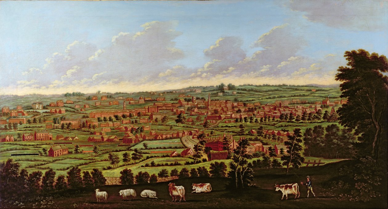 Prospect of Leeds, ca 1800 (olja på duk) av Nathan Theodore Fielding