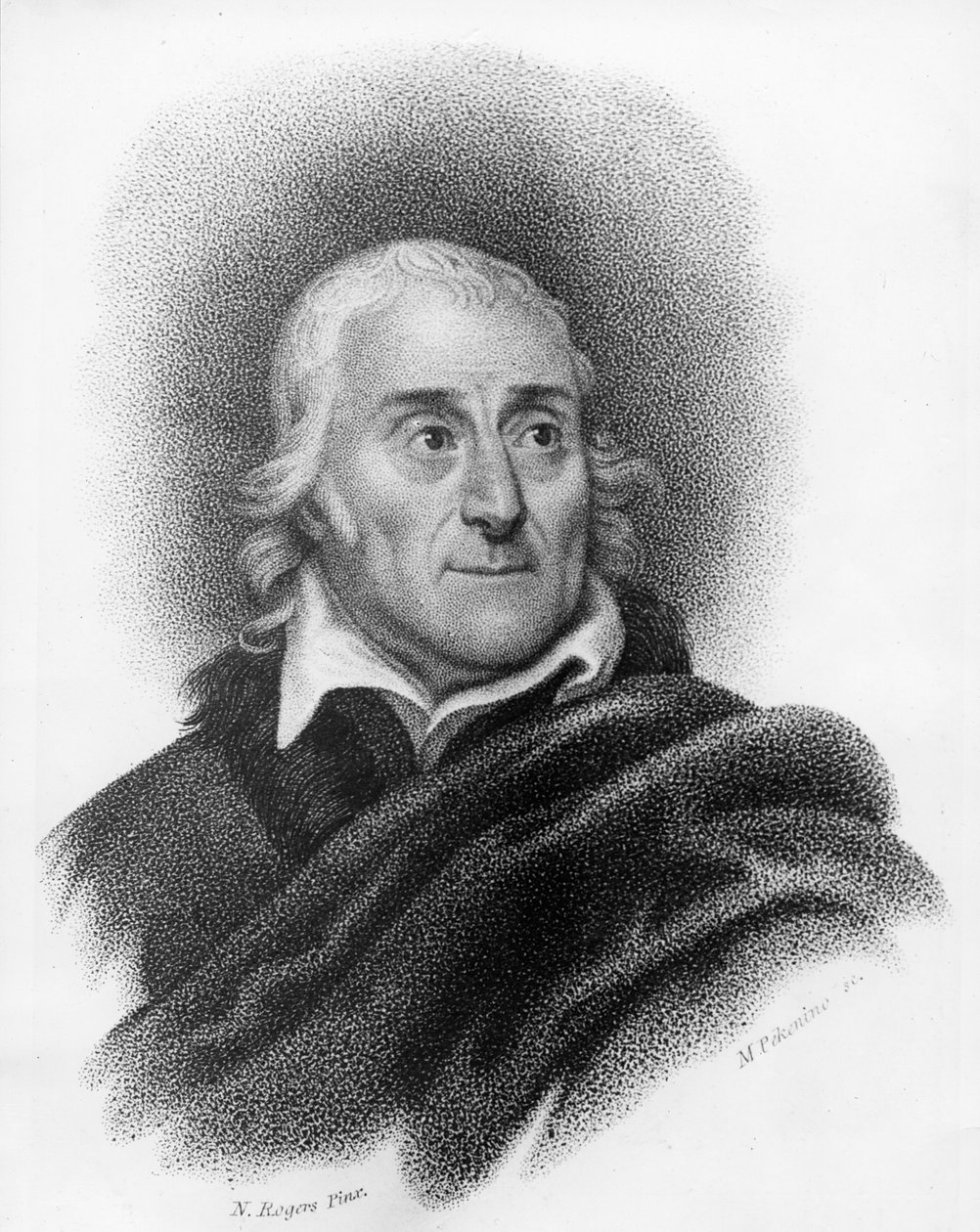 Lorenzo Da Ponte, graverad av Michele Pekenino av Nathaniel Rogers