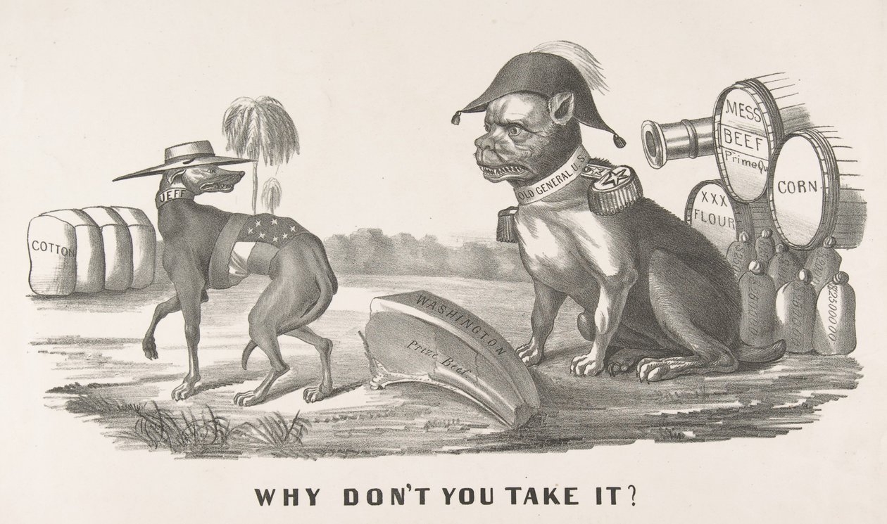 Varför tar du det inte, 1861-64., 1861-64. Skapare: Nathaniel Currier, James Merritt Ives, Currier och Ives. av Currier and Ives