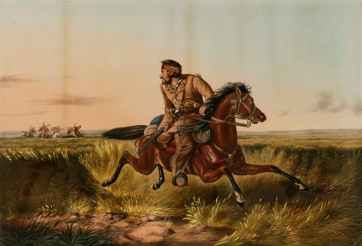 En präriejägare - en utslagen av Nathaniel Currier