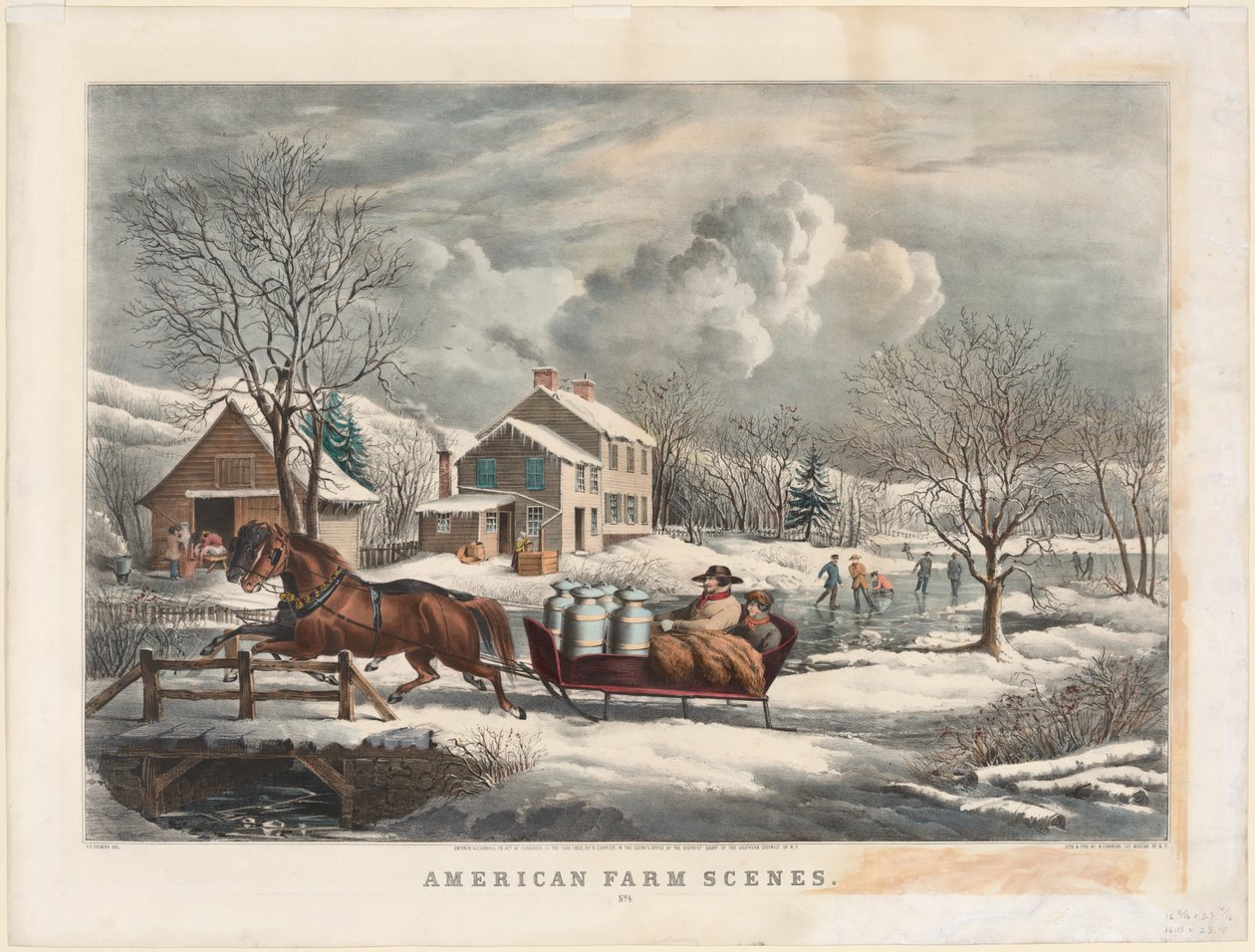 Amerikanska gårdsscener, vinter av Nathaniel Currier