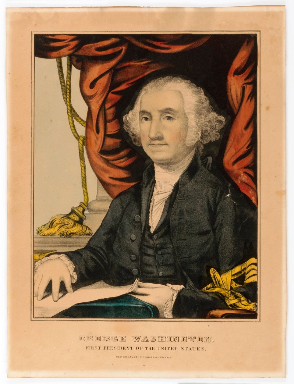 George Washington, USA:s förste president av Nathaniel Currier