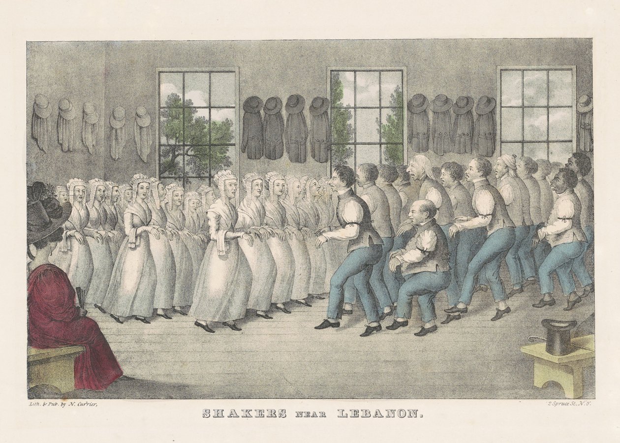 Shakers Nära Libanon av Nathaniel Currier