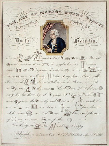 The Art of Making Money Plenty, c.1870 (färg litho) (se även 32914) av Nathaniel Currier