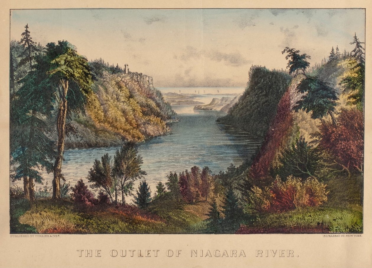 Niagaraflodens mynning av Nathaniel Currier