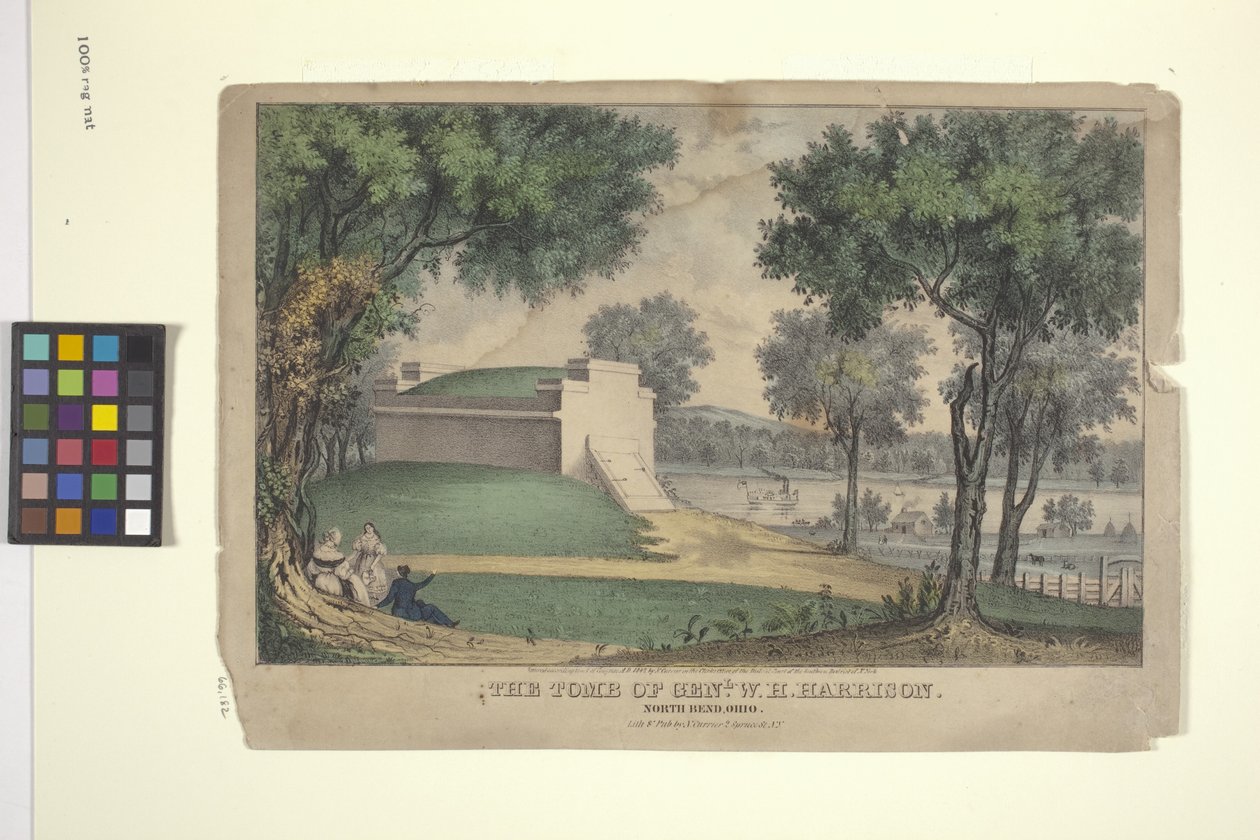 Graven av Genl. W. H. Harrison (handfärgad litografi) av Nathaniel Currier
